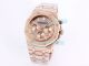 Copy AP Royal Oak Chronograph Frosted Gold Watch Rose Gold Diamond Dial (2)_th.jpg